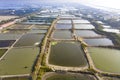 Aerial View of fish farms in west Coast . Taiwan