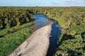 Aerial view of Fisheating Creek, Florida. Royalty Free Stock Photo
