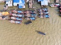 Aerial view in fisherman village