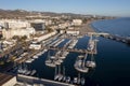 aerial view of the fishing harbour Marbella, Andalusia Royalty Free Stock Photo