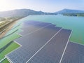 Floating solar panels or solar cell Platform on the lake