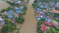 Aerial view of flood