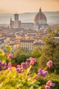 Aerial view of Florence with the Basilica Santa Maria del Fiore Duomo, Tuscany Italy Royalty Free Stock Photo