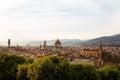 Aerial view of Florence with the Basilica Santa Maria del Fiore, Duomo. Tuscany, Italy Royalty Free Stock Photo