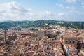 Aerial view of Florence city skyline, Palazzo Vecchio in a sunny day, Italy Royalty Free Stock Photo