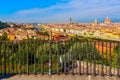 Aerial view of Florence, Italy with Duomo