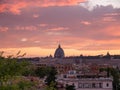 Aerial view of the Florence skyline at sunset in Italy Royalty Free Stock Photo