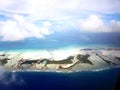 Flying over North Tarawa, Kiribati