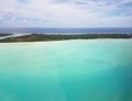 Flying over North Tarawa, Kiribati