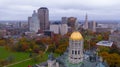 State Capitol Dome Hartford Connecticut Fall Color Autumn Season Royalty Free Stock Photo