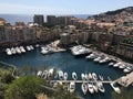 Fontvieille Port aerial view Monaco-Ville Monaco