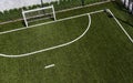 Aerial view of a football court Royalty Free Stock Photo