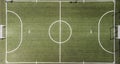 Aerial view of a football court Royalty Free Stock Photo