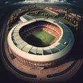 Aerial View of the Football Stadium