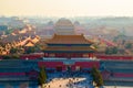 Aerial view of Forbidden City in Bejing, China Royalty Free Stock Photo