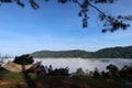 Aerial view, forest, trees, fog, beautiful Thailand, winter, selectable focus, Khao Kho viewpoint, Phetchabun, Thailand