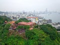 Kaohsiung, Taiwan - Dec. 25, 2021: Aerial view of Former British Consulate.