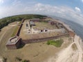 Aerial view of Fort Clinch