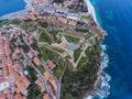 Aerial view of the Fort Falcone in Portoferraio on Elba island,