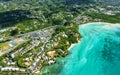 Aerial view of Fort Fleur d`epee, Bas du Fort, Le Gosier, Grande-Terre, Guadeloupe, Caribbean