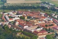 Aerial view of a fort Josefov in Czechia Royalty Free Stock Photo