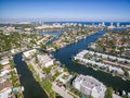 Aerial view of Fort Lauderdale canals