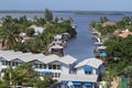 Aerial view of Fort Myers Beach back bay area Royalty Free Stock Photo