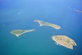 Aerial view of Fort Warren in Boston Harbor. Royalty Free Stock Photo