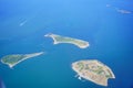 Aerial view of Fort Warren in Boston Harbor. Royalty Free Stock Photo