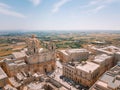 Aerial view of the fortified capital city of Malta Royalty Free Stock Photo