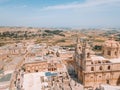 Aerial view of the fortified capital city of Malta Royalty Free Stock Photo