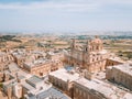 Aerial view of the fortified capital city of Malta Royalty Free Stock Photo