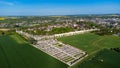 Aerial view of the fortified walls of Provins Royalty Free Stock Photo