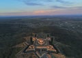 Aerial view in Fortress of Elvas at sunset. Portugal. UNESCO World Heritage Site Royalty Free Stock Photo