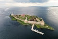 Aerial view on fortress Oreshek