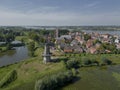 Aerial view of the fortress town of Heusden, province of \'Noord-Brabant\', the Netherlands