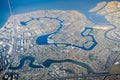 Aerial view Foster City, a planned city located in San Mateo County, San Francisco bay, California