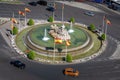 Aerial view of Fountain of Cybele at Plaza de Cibeles - Madrid, Spain Royalty Free Stock Photo