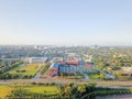 Aerial view Fourth Ward district west of downtown Houston, Texas Royalty Free Stock Photo