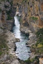 Aerial view of Foz de Lumbier, Irati river canyon in Navarra, Spain Royalty Free Stock Photo