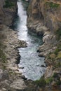 Aerial view of Foz de Lumbier, Irati river canyon in Navarra, Spain Royalty Free Stock Photo