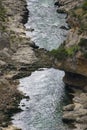 Aerial view of Foz de Lumbier, Irati river canyon in Navarra, Spain Royalty Free Stock Photo