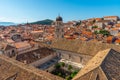 Aerial view of Franciscan monastery in Dubrovnik, Croatia Royalty Free Stock Photo