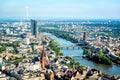 Aerial view of Frankfurt am Main city, Germany