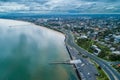 Aerial view of Frankston suburb coastline. Royalty Free Stock Photo