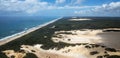 Aerial photo of Fraser Island.
