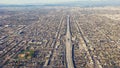 Aerial view of 110 freeway near Los Angeles, California