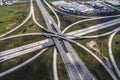 Aerial View of Freeway Overpass in Toronto, Canada, Urban Planning and Transportation Concept