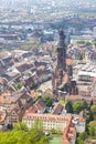 Aerial view of Freiburg im Breisgau, Germany Royalty Free Stock Photo