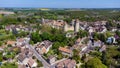 Aerial view of the French castle of Blandy les Tours in Seine et Marne Royalty Free Stock Photo